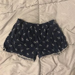 Anchor Pajama Shorts - Blue & White
